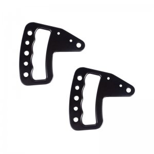 Jeep Wrangler JK Grab Handles - Front - Rugged Ridge - Cross Drilled - Black - `07-`18