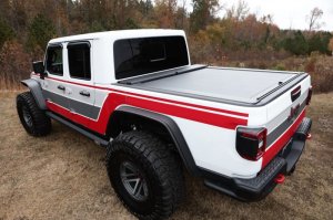 Jeep Gladiator Tonneau Cover - Rugged Ridge - Armis Retractable Locking Bed Cover - `20-`22
