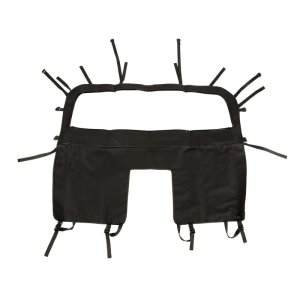 Jeep Wrangler JK Soft Top Wind Screen - Rugged Ridge - Black Diamond - `07-`18