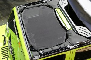 Jeep Wrangler JK Eclipse Sun Shade - Front - Rugged Ridge - Black - `07-`18