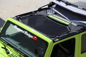 Jeep Wrangler JK Eclipse Sun Shade - Front - Rugged Ridge - Black - `07-`18