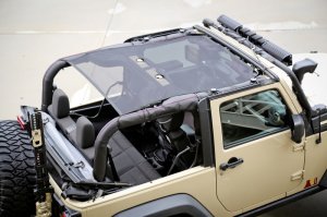 Jeep Wrangler JK Eclipse Sun Shade - Full Length - Rugged Ridge - Black - `07-`18