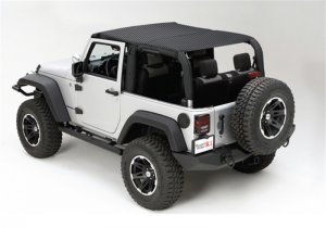 Jeep Wrangler JK Mesh Island Top - Rugged Ridge - Mesh - Black - `10-`18