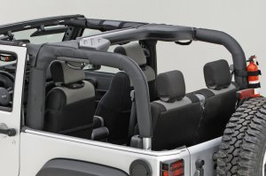 Jeep Wrangler JK Roll Bar Cover - Rugged Ridge - Polyester - Black - `07-`18