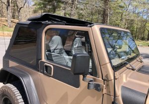 Jeep Wrangler JL Frameless Soft Top - Rampage - TrailView Fastback - Black Diamond - `18-`21