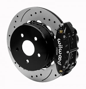 Jeep Gladiator Brake Kit - Rear - Wilwood - Narrow Superlite 4R + Drill & Slot 14.00in Rotors - Black - 2020+