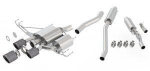 Honda Civic Performance Exhaust - Borla - Atak Adjustable Catback - Carbon Fiber Black Tip - 2.0L - `17-`21