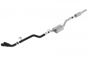 Jeep Gladiator Performance Exhaust - Dual Side - Borla - ATAK Cat Back - Black - 3.6L - `20-`23