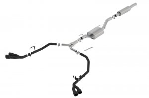 Jeep Gladiator Performance Exhaust - Split Side Exit - Borla - ATAK, Cat Back - Black - 3.6L - `20-`23