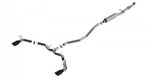 Honda Civic Performance Exhaust - Borla - S-Type Cat Back - Black Chrome - 1.5L - `22-`23