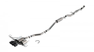 Honda Civic Performance Exhaust - Borla - ATAK Catback - Black Anodized Carbon Fiber - 2.0L 4 Cylinder Turbo - `23-`24
