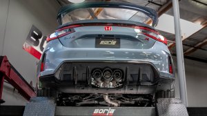 Honda Civic Performance Exhaust - Borla - ATAK Catback - Black Anodized Carbon Fiber - 2.0L 4 Cylinder Turbo - `23-`24