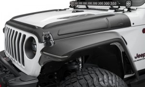 Jeep Gladiator Trail Armor Hood Armor (3pc) - Front - Bushwacker - TrailArmor Hood Guard - Black - `20-`22