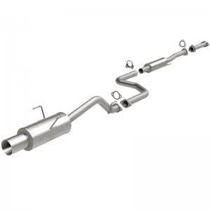 Honda Civic Performance Exhaust - Single Straight Passenger Side Rear - Magnaflow - Street Series Cat-Back - Polished - 1.6L - `92-`00