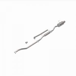 Honda Civic Performance Exhaust - Single Straight Passenger Side Rear - Magnaflow - Street Series Cat-Back - Polished - 1.7L - `01-`05