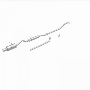 Honda Civic Performance Exhaust - Single Straight Passenger Side Rear - Magnaflow - Street Series Cat-Back - Polished - 1.7L - `01-`05