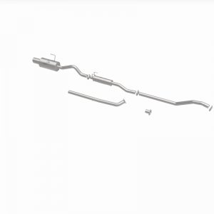 Honda Civic Performance Exhaust - Single Straight Passenger Side Rear - Magnaflow - Street Series Cat-Back - Polished - 1.7L - `01-`05