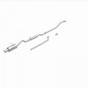 Honda Civic Performance Exhaust - Single Straight Passenger Side Rear - Magnaflow - Street Series Cat-Back - Polished - 1.7L - `01-`05