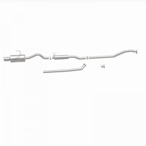 Honda Civic Performance Exhaust - Single Straight Passenger Side Rear - Magnaflow - Street Series Cat-Back - Polished - 1.7L - `01-`05