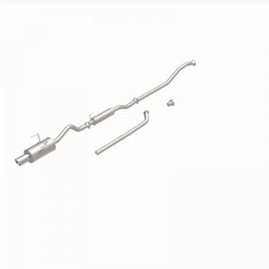 Honda Civic Performance Exhaust - Single Straight Passenger Side Rear - Magnaflow - Street Series Cat-Back - Polished - 1.7L - `01-`05