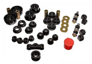 Honda Civic Master Bushing Set - Energy Suspension - Hyper-Flex - Black - `84-`87