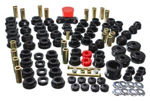 Honda Civic Master Bushing Set - Energy Suspension - Hyper-Flex - Black - `88-`91
