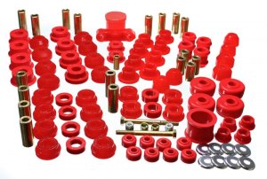 Honda Civic Master Bushing Set - Energy Suspension - Hyper-Flex - Red - `88-`91