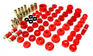 Honda Civic Suspension Bushing Kit - Energy Suspension - Hyper-Flex System - Red - `92-`95