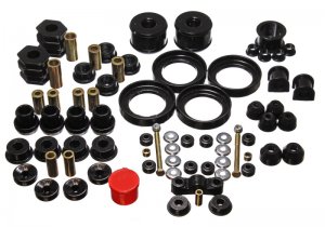 Honda Civic Bushing Set - Energy Suspension - Hyper-Flex - Black - `96-`00