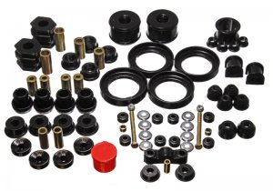 Honda Civic Bushing Set - Energy Suspension - Hyper-Flex - Black - `96-`00