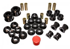 Honda Civic Suspension Bushing Kit - Front + Rear - Energy Suspension - Hyper-Flex Master Bushing Set - Black - `02-`05