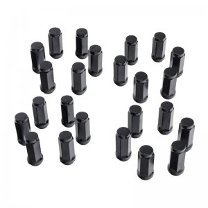 Jeep Gladiator Lug Nut Set - Rugged Ridge - M14-1.5 Acorn-Style - Black - `20-`22