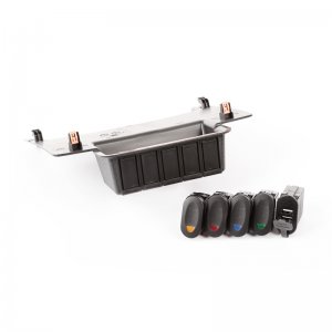 Jeep Wrangler JK Lower Switch Panel Kit - Lower - Rugged Ridge - Black - `11-`18