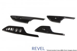 Honda Civic Window Switch Panels - Front Left/Front Right/Rear Left/Rear Right - Revel - GT - Dry Carbon - `16-`18