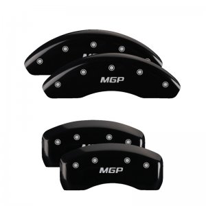 Honda Civic Caliper Covers - Front & Rear - MGP - Engraved Silver Characters - Black - 2008