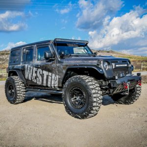 Jeep Wrangler JL Nerf Step Bars - Westin - Platinum 4 Oval - Black - `18-`22