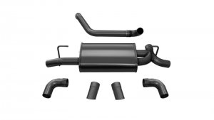 Jeep Wrangler JL Axle-Back Exhaust - Rear - CORSA Performance - Sport - Black - `18-`24