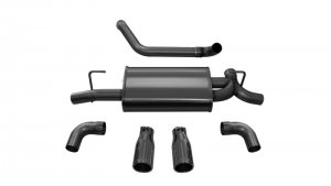 Jeep Wrangler JL Axle-Back Exhaust - Rear - CORSA Performance - Sport - Black - `18-`24