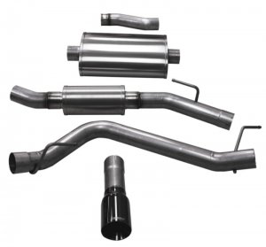 Jeep Gladiator Performance Exhaust - Side Exit - CORSA Performance - Cat-Back Single Touring - Black - `20-`25