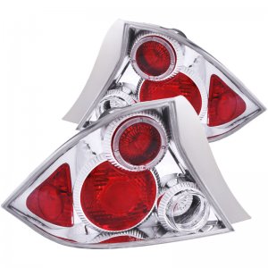Honda Civic Taillights - ANZO - Chrome w/ Halo - Chrome - `01-`03