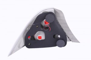 Honda Civic Taillights - ANZO - Chrome w/ Halo - Chrome - `01-`03