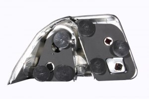 Honda Civic Taillights - Rear - ANZO - Clear Lens, Black Housing - Black - `01-`04
