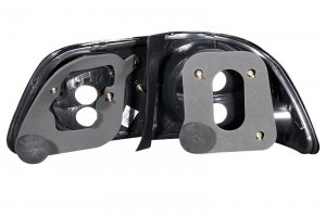 Honda Civic Taillights - ANZO - Black - `99-`00