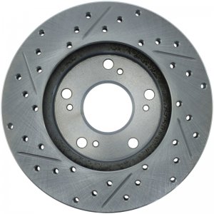 Honda Civic Brake Rotor (1) - Left Front - Stoptech - Select Sport Drilled and Slotted - `04-`11