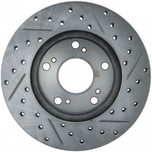 Honda Civic Brake Rotor (1) - Right Front - Stoptech - Slotted and Drilled, Select Sport - `06-`11