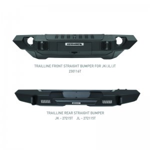 Jeep Gladiator Bumper - Front - Go Rhino - Trailline Winch Ready Front Straight - Black - `07-`20