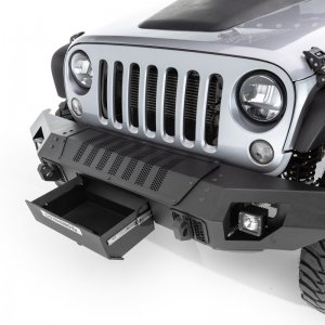 Jeep Gladiator Bumper - Front - Go Rhino - Trailline Winch Ready Front Straight - Black - `07-`20