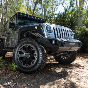 Jeep Gladiator Bumper - Front - Go Rhino - Trailline Winch Ready Front Straight - Black - `07-`20