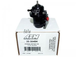 Honda Civic Fuel Pressure Regulator - AEM - Adjustable - Black - `96-`00