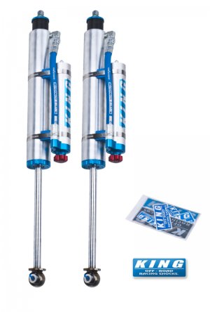 Jeep Wrangler JK Shock Absorber Set - Front - King Shocks - 2.5 Dia Piggy Hose Res w/Adjuster - `07-`18